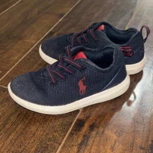 Polo Ralph Lauren Navy Sneakers with Red Logo